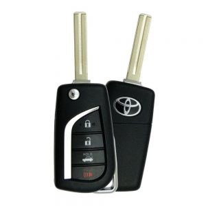 Chìa khóa điều khiển gập Corolla Altis remote có chip từ xe cắm ổ vặn đề