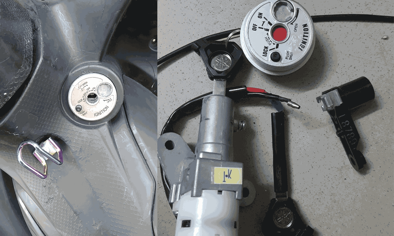 Sửa khóa xe Yamaha bị bẻ khóa Thay ổ khóa xe Yamaha