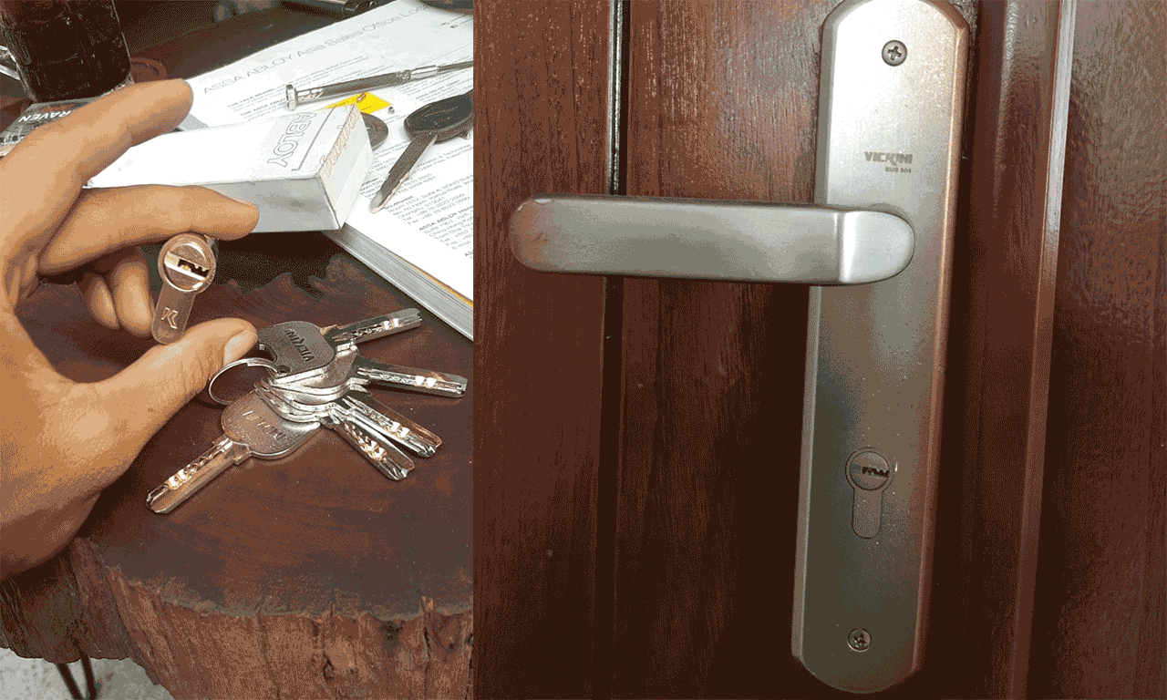 Ruột ổ khóa Vickyni Thay tim khóa Vickyni